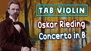 Oskar Rieding  Concerto in B Minor Violín Tutorial  Tab Tutorial  Sheet Music violín [upl. by Nautna]