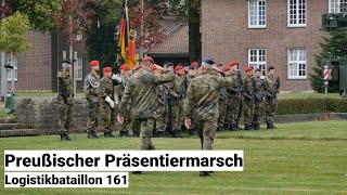 Preußischer Präsentiermarsch beim Logistikbataillon 161  genialer Ton  Heeresmusikkorps Hannover [upl. by Brie74]