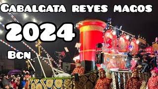 Cabalgata reyes magos 2024 Barcelona nos mojamos [upl. by Zasuwa]