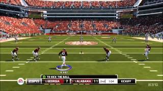 NCAA Football 14  Georgia vs Alabama Gameplay HD [upl. by Ecirtal]