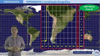 ENGENHARIA TOPOGRAFIA LOCALIZAÇÃO GEOGRÁFICA  Transformação de Coordenadas UTM em Geográficas [upl. by Notse]