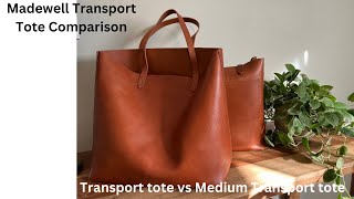 Madewell Transport Tote vs Medium Transport Tote Comparison and Review [upl. by Augusto179]