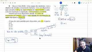 UERJ  2024  Física  Potência Térmica [upl. by Kuster894]