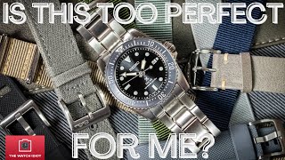 Seiko SNE569P1 InDepth Review The ALMOST Perfect Seiko Diver Is It A Rolex Submariner Homage [upl. by Allerus]