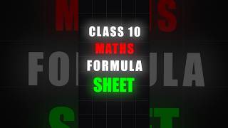 Maths Formula Sheet ✅ Class 10  Maths All Formulas boards icse cbse notes class10 motivation [upl. by Edasalof]