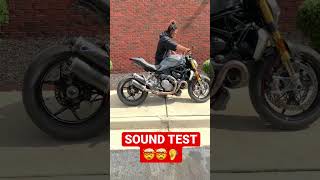 Ducati Monster 1200S exhaust sound 🤯 shorts [upl. by Norehs106]