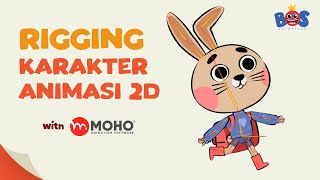 Tutorial Mudah Rigging Karakter Animasi 2D dengan MOHO [upl. by Onitnerolf]