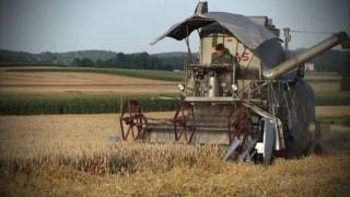 Claas Oldtimer Mähdrescher im Einsatz [upl. by Attej]