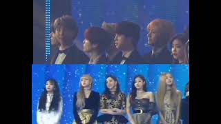 Bts reaction to blackpink on screen at gda 2019 [upl. by Tenej]