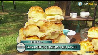 Sacramentos caseros rellenos de jamón y queso [upl. by Ekram]