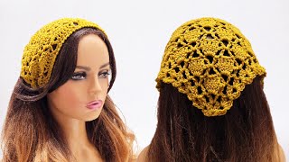 Easy Crochet Bandana Tutorial  How To Crochet [upl. by Adehsar]