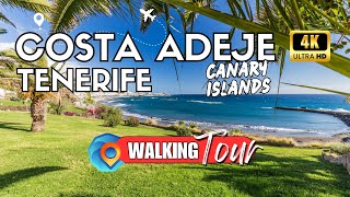 Exploring Costa Adeje Tenerife 🇪🇸  Walking Tour 4K in Beautiful Beaches in Tenerife South [upl. by Atinat950]