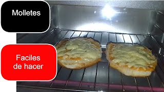 Como preparar unos MOLLETES de FRIJOLES con QUESO receta facil en HORNO ELECTRICO  Oster [upl. by Willtrude990]