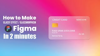 How to Create Glass Effect  Glassmorphism in Figma  2 Minute Figma Tutorial [upl. by Wait]