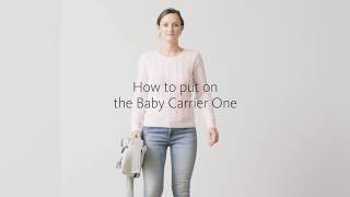 BABYBJÖRN  How to put on Baby Carrier One [upl. by Digdirb854]