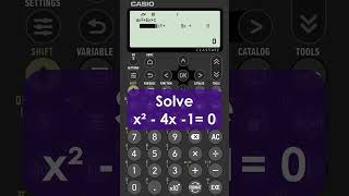 Solving A Quadratic Equation On A Casio fx991CW Classwiz Calculator casiocalculator [upl. by Innep]