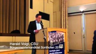 Bürgermeisterwahl Sonthofen 2014 Kandidat Harald Voigt CSU [upl. by Portingale251]