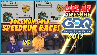 Pokemon Gold Race LIVE at Awesome Games Done Quick 2019 Gunnermaniac vs Pokeguy [upl. by Esme596]