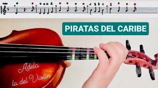 PIRATAS DEL CARIBE VIOLIN PARTITURASAUDIO [upl. by Boggers924]