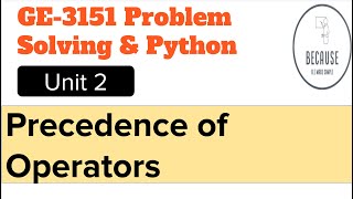 27 Precedence of Operators in Tamil [upl. by Marsha]