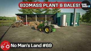 Building A Biomass electricity Plant Harvesting Poplars amp Sorghum No Mans Land 69 FS22 Timelapse [upl. by Charla]