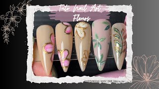 Nail Art Fleuri et Chrome 🌸🌿 Tuto Nail Art [upl. by Farika]