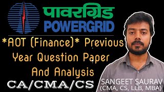 Powergrid Assistant Officer Trainee Finance Previous Year Question Paper [upl. by Atirak]