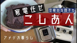 インスタントポットとバイタミックス（ミキサー）で作るこしあんの作り方！豆腐白玉団子も作るよ！10分だけ頑張るあんこレシピ！簡単に作れるよ！Instant Pot amp Vitamix Anko [upl. by Bronnie]