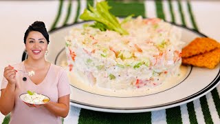 THE BEST DELI IMITATION CRAB SALAD  ENSALADA ELADA DE JAIBA CON MAYONESA [upl. by Nwahsiek]