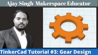 Creating Gears in Tinkercad [upl. by Llehsim]