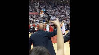 Kawhi Leonard game winning buzzer beater seen from courtside [upl. by Stanislas]