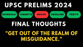 UPSC Prelims 2024 Strategy  FINAL SCHEDULE FOR PRELIMS 2024 [upl. by Seerdi413]