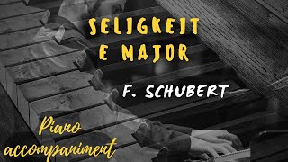 Seligkeit E major KARAOKE Piano Accompaniment Schubert [upl. by Pavia]