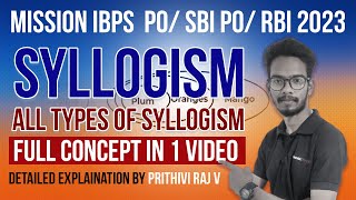 Syllogism  All Types of Syllogism  Full Concept in 1 Video by Prithvi Raj  Veranda Race Banking [upl. by Delilah]