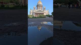 Mirror Reflection of Saint Isaacs Cathedral travel explore architecture reflection goprotravel [upl. by Zales]