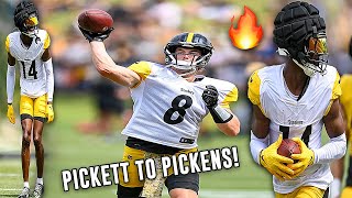 George Pickens MAKES ANOTHER UNREAL CATCH 😱👀 Steelers Training Camp Highlights [upl. by Pengelly]