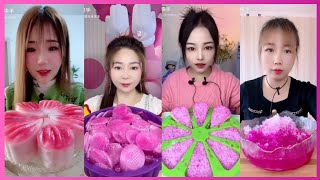 🧊💕WOW🤤CRUNCHY PINK ICE COLLECTION💕🧊 asmr crunchyice iceeating satisfyingvideo mukbang ice [upl. by Naitsirk]