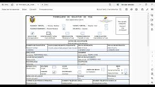 COMO LLENAR FORMULARIO DE SOLICITUD DE VISA ECUADOR [upl. by Odnalo]