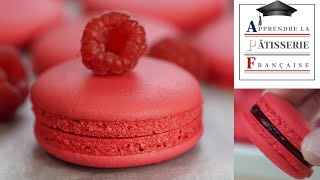 MACARON FRAMBOISE Comment faire des macarons framboise parfait 😍 [upl. by Yemane67]