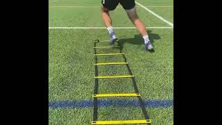 Ladder hop speed drills  Football Speed skills footworksteps soccerskills soccer basicfootwork [upl. by Cesya]