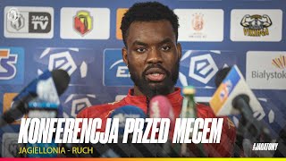 Konferencja przed meczem Jagiellonia  Ruch [upl. by Nylzzaj]