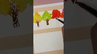 Watercolor Fall Trees [upl. by Nishi]