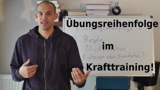 Muskelaufbautraining  Übungsreihenfolge  Teil 1 Krafttraining Trainingsplan Übungen [upl. by Nordek]