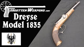 Dreyse Model 1835 Needlefire Breechloading Pistol [upl. by Dahle149]