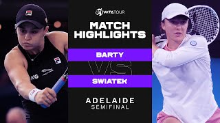 Ashleigh Barty vs Iga Swiatek  2022 Adelaide 500 Semifinal  WTA Match Highlights [upl. by Whitnell409]