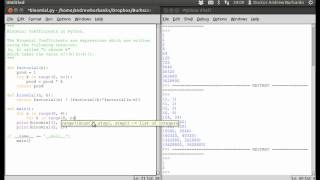 Python  Calculating Factorial Functions and Binomial Coefficients [upl. by Bria]