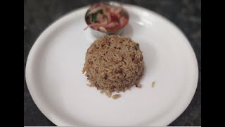 Brown cowpeas rice with tamarind water dip Thatta payaru sadam [upl. by Peti]