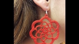 DIY TUTORIAL ENGITA ORECCHINI UNCINETTO EARRINGS CROCHET CIRCLE FLOWER PARTE 1 DI 2 [upl. by Buddie255]