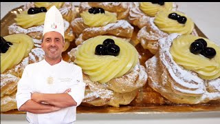 ZEPPOLE DI SAN GIUSEPPE NAPOLETANERicetta fatta totalmente a mano in casaCorso di pasticceria [upl. by Mashe]